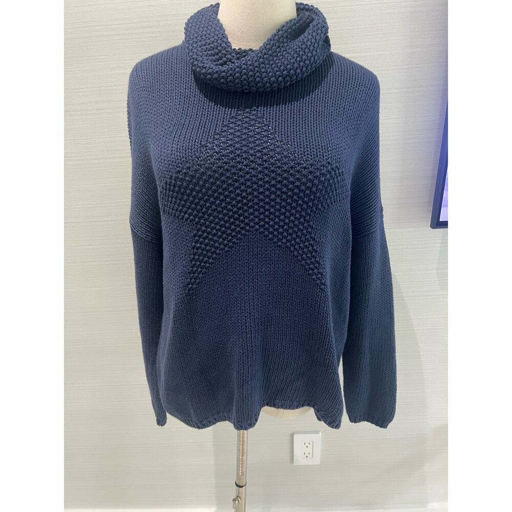 Aldomartins Navy Knitted Sweater with Star. NWT. Size XL